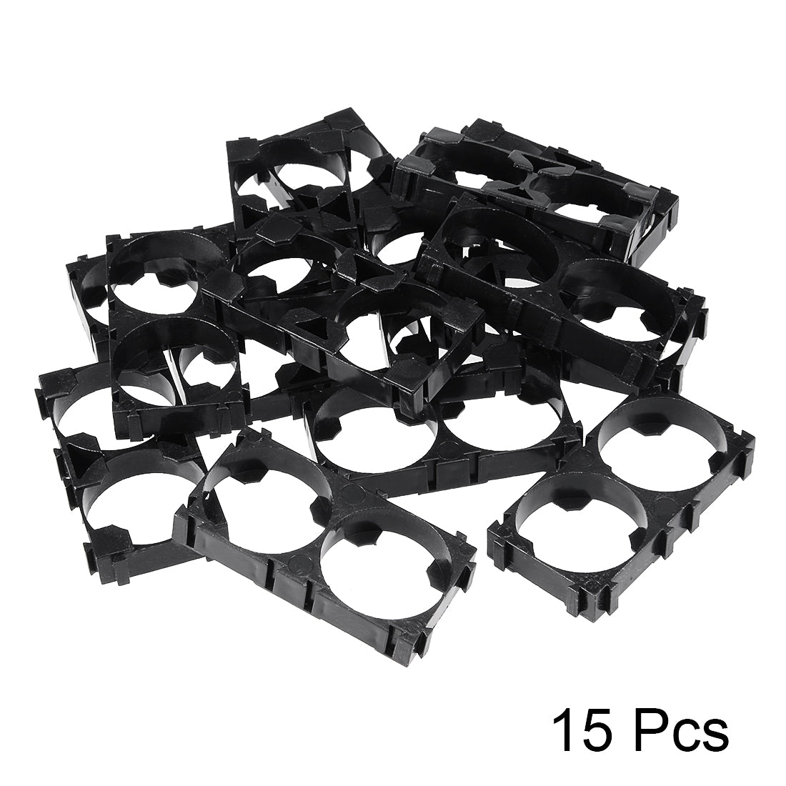 uxcell Uxcell 15 Pcs 26650 Lithium Ion Cell Double Battery Holder Bracket for DIY Battery Pack