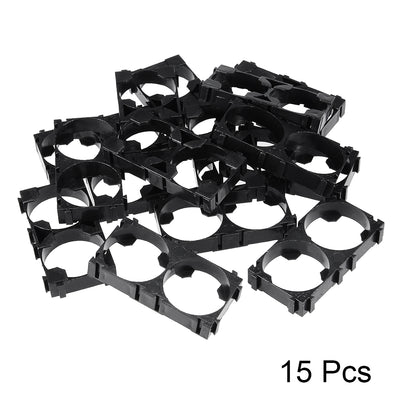 Harfington Uxcell 15 Pcs 26650 Lithium Ion Cell Double Battery Holder Bracket for DIY Battery Pack