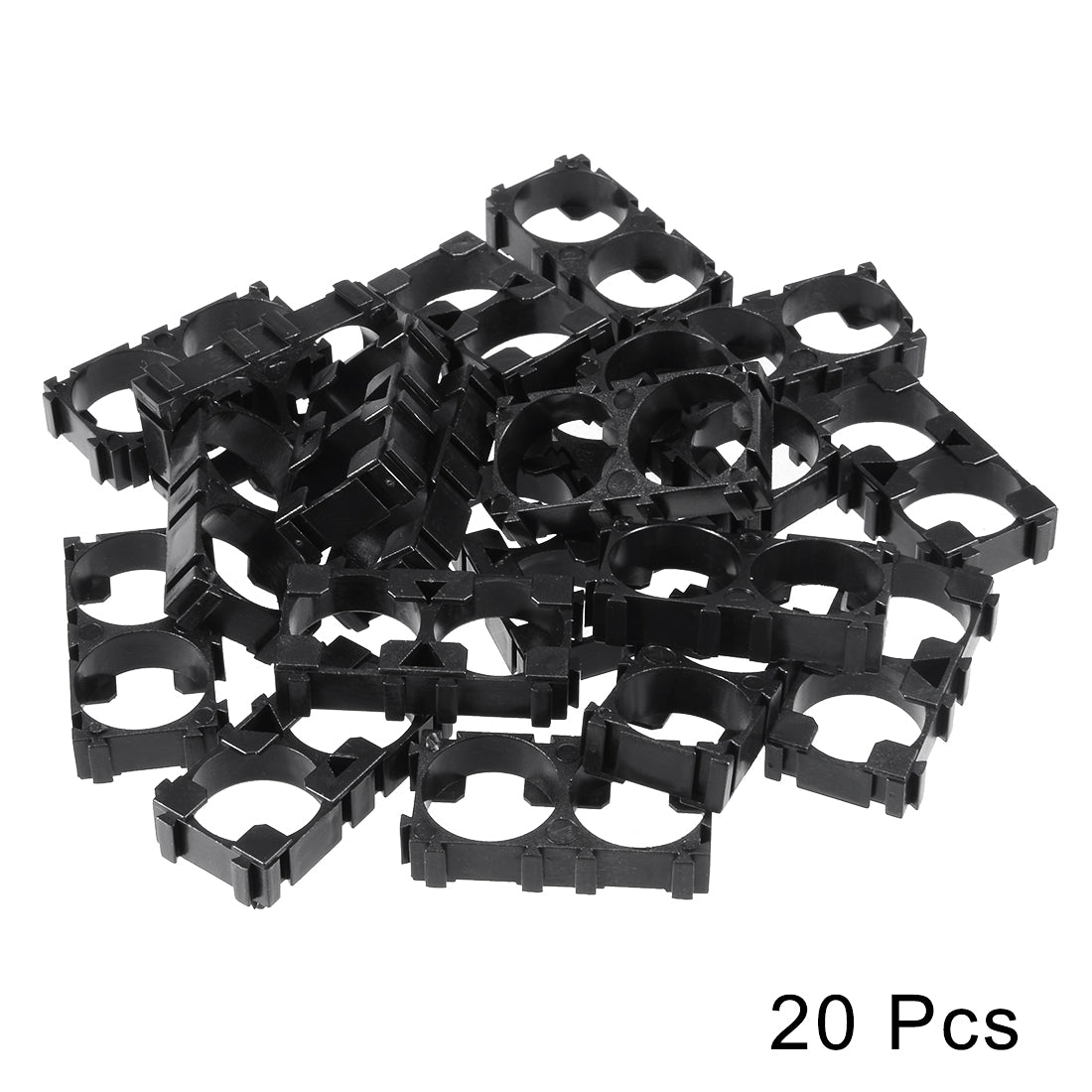 uxcell Uxcell 20 Pcs Lithium Ion Cell Double Battery Holder Bracket for DIY Battery Pack