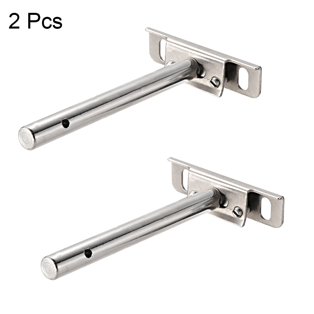 uxcell Uxcell 2 pcs 76mm x 20mm x 130mm Adjustable Blind Shelf Floating Support Invisible Brackets, Concealed Mount for Home Wall DIY Silver Tone