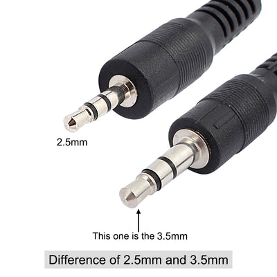 Harfington Uxcell IR Infrared Receiver Extender Cable 3.5mm Jack 4.9FT Long 26-39FT Receiving Distance Single Black Head 5pcs