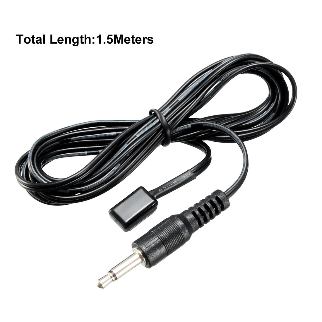 uxcell Uxcell IR Infrared Emitter Extension Cable 4.9ft Long 45 Degree Emission Angle 3.5mm Jack Single Black Head