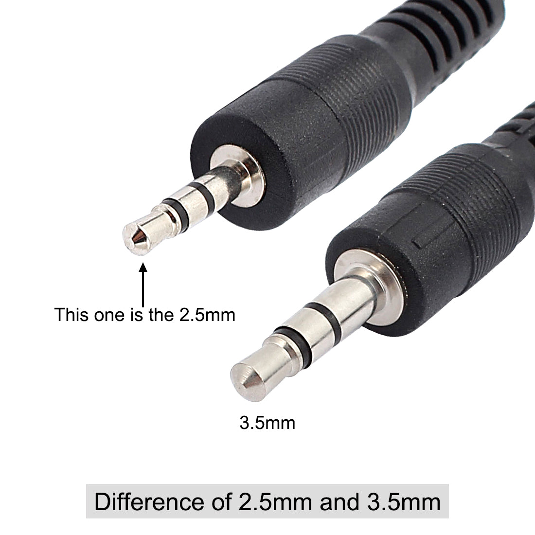 uxcell Uxcell IR Infrared Receiver Extender Cable 2.5mm Jack 6.5FT Long 26-39FT Receiving Distance Black Head 2pcs