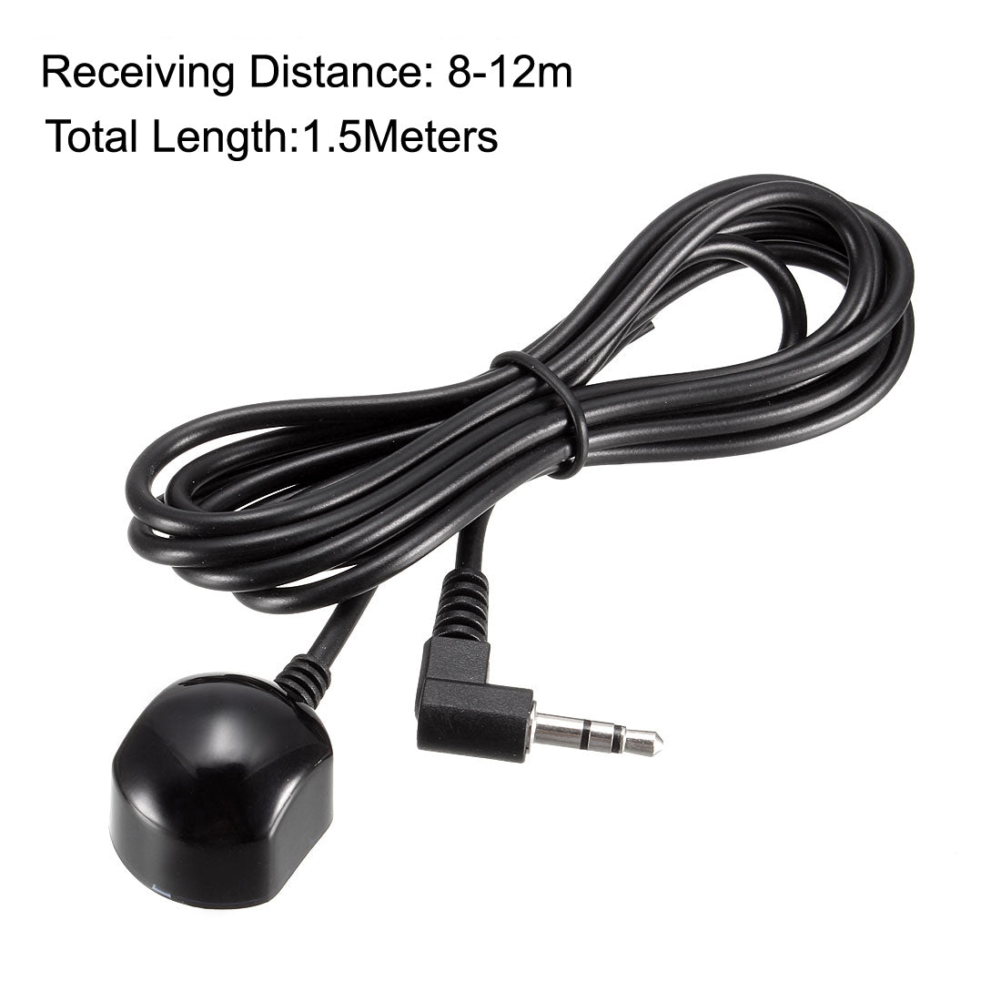 uxcell Uxcell IR Infrared Receiver Extender Cable 3.5mm Jack 4.9feet Long 26-39FT Receiving Distance 2pcs