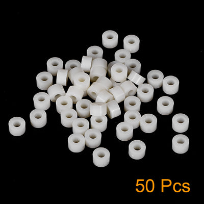 Harfington Uxcell Round Spacers Washers for M3 Screws ABS OD 7mm, ID 3mm, Height 4mm 50pcs