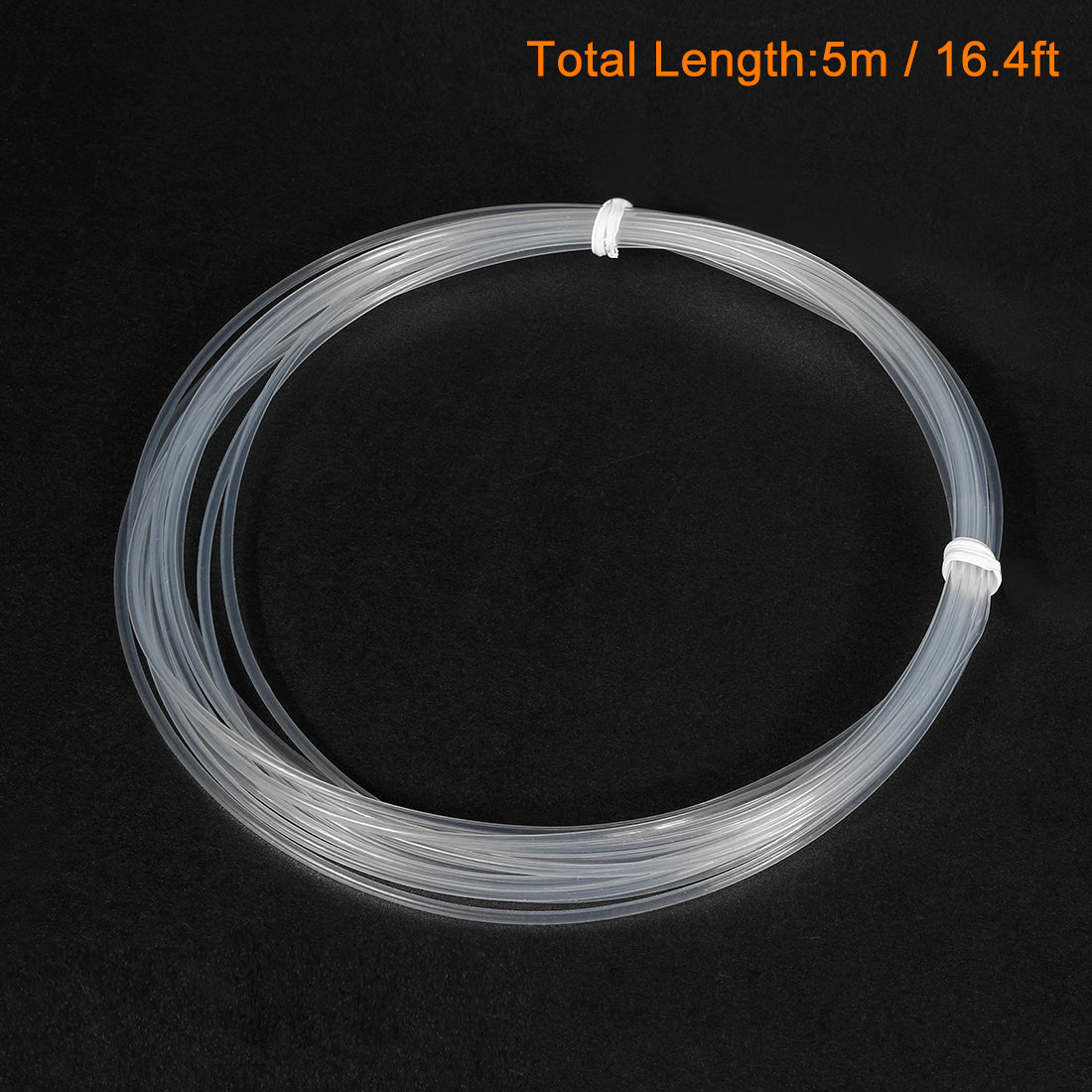 uxcell Uxcell PTFE Tube Tubing 5 Meter 16.4ft Lengh Pipe 1mm ID 2mm OD for 3D Printer RepRap