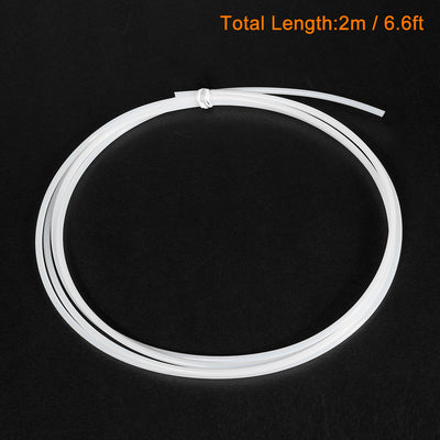 Harfington Uxcell PTFE Tube Tubing 2Meter 6.56ft Lengh Pipe 1.5mm ID 3mm OD for 3D Printer RepRap