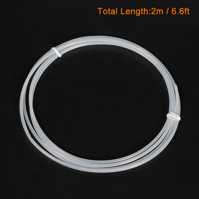 Harfington Uxcell PTFE Tube Tubing 2Meter 6.56ft Lengh Pipe 1.8mm ID 2.2mm OD for 3D Printer RepRap