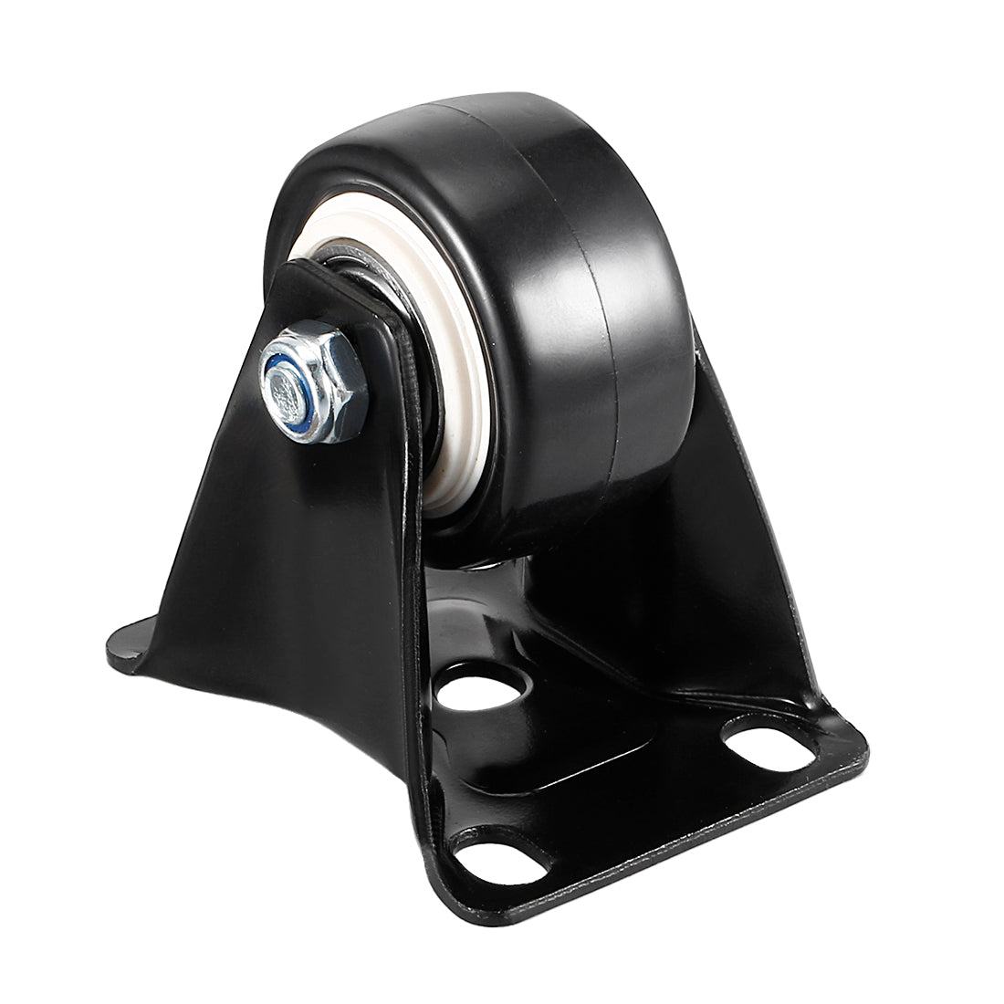 uxcell Uxcell 1.5 Inch Fixed Caster Wheels PU Top Plate Mounted Caster Wheel 110lb Capacity