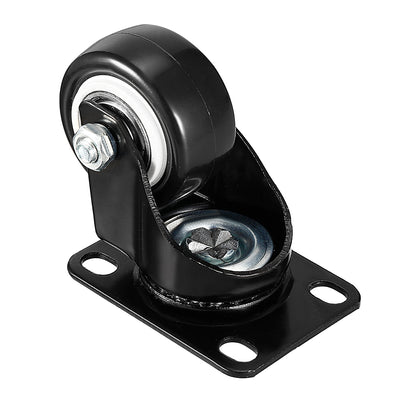 Harfington Uxcell 2 Pcs 2 Inch Swivel Caster Wheels PU Top Plate Mounted Caster Wheel 132lb Capacity