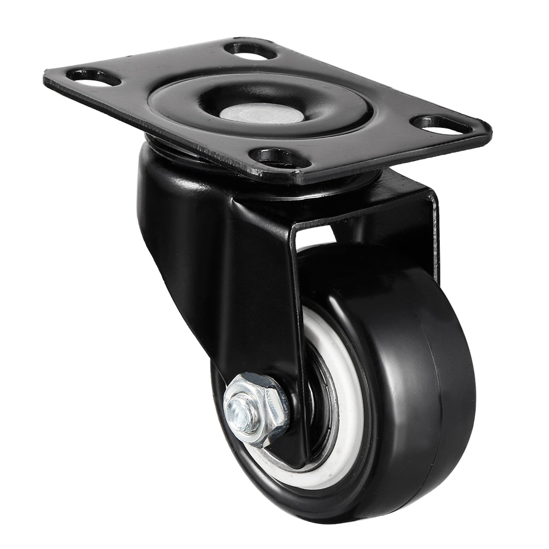 Uxcell Uxcell 2 Pcs 2 Inch Swivel Caster Wheels PU Top Plate Mounted Caster Wheel 132lb Capacity