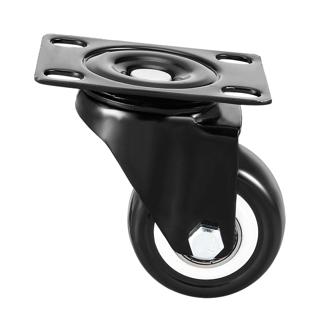 Uxcell Uxcell 2 Pcs 2 Inch Swivel Caster Wheels PU Top Plate Mounted Caster Wheel 132lb Capacity