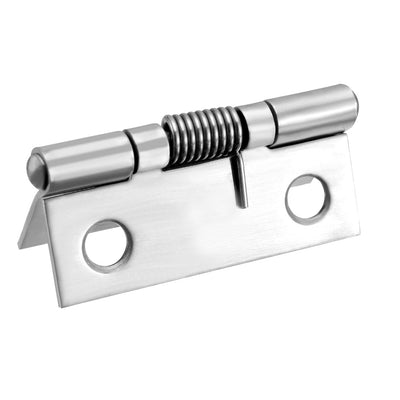 Harfington Uxcell Self Closing Spring Hinge 1.5" Stainless Steel Brushed DIY Hardware for Door Cabinet Small Box 5pcs per Pack