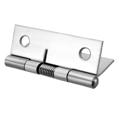 Harfington Uxcell Self Closing Spring Hinge 2" Stainless Steel Brushed DIY Hardware for Door Cabinet Small Box 4pcs per Pack