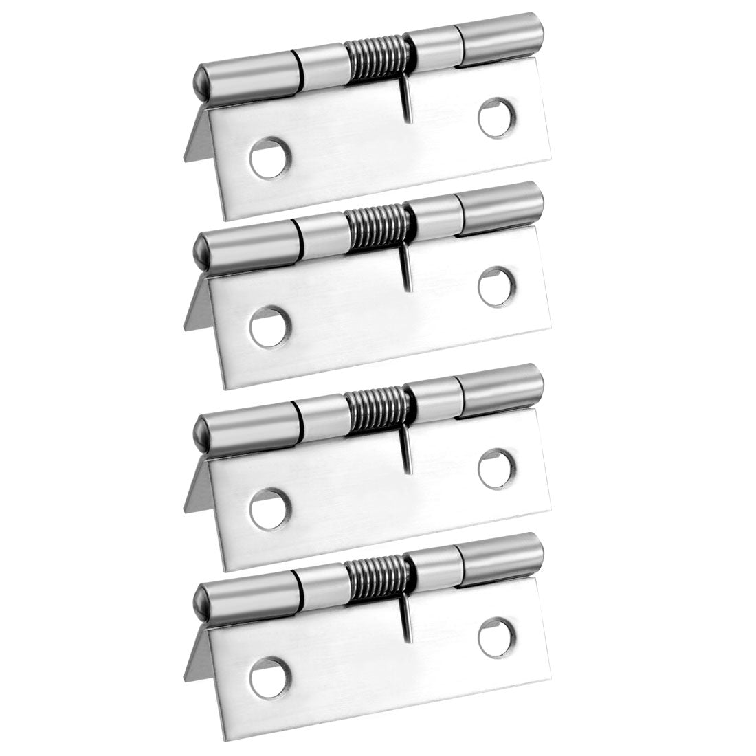 uxcell Uxcell Self Closing Spring Hinge 2" Stainless Steel Brushed DIY Hardware for Door Cabinet Small Box 4pcs per Pack
