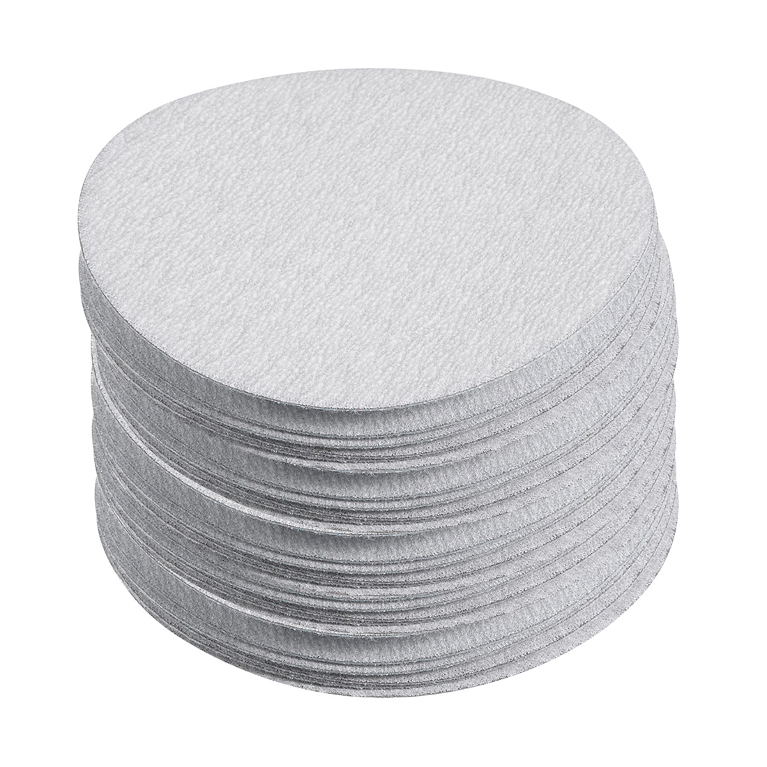 Uxcell Uxcell 50 Pcs 4-Inch Aluminum Oxide White Dry Hook and Loop Sanding Discs Flocking Sandpaper 320 Grit