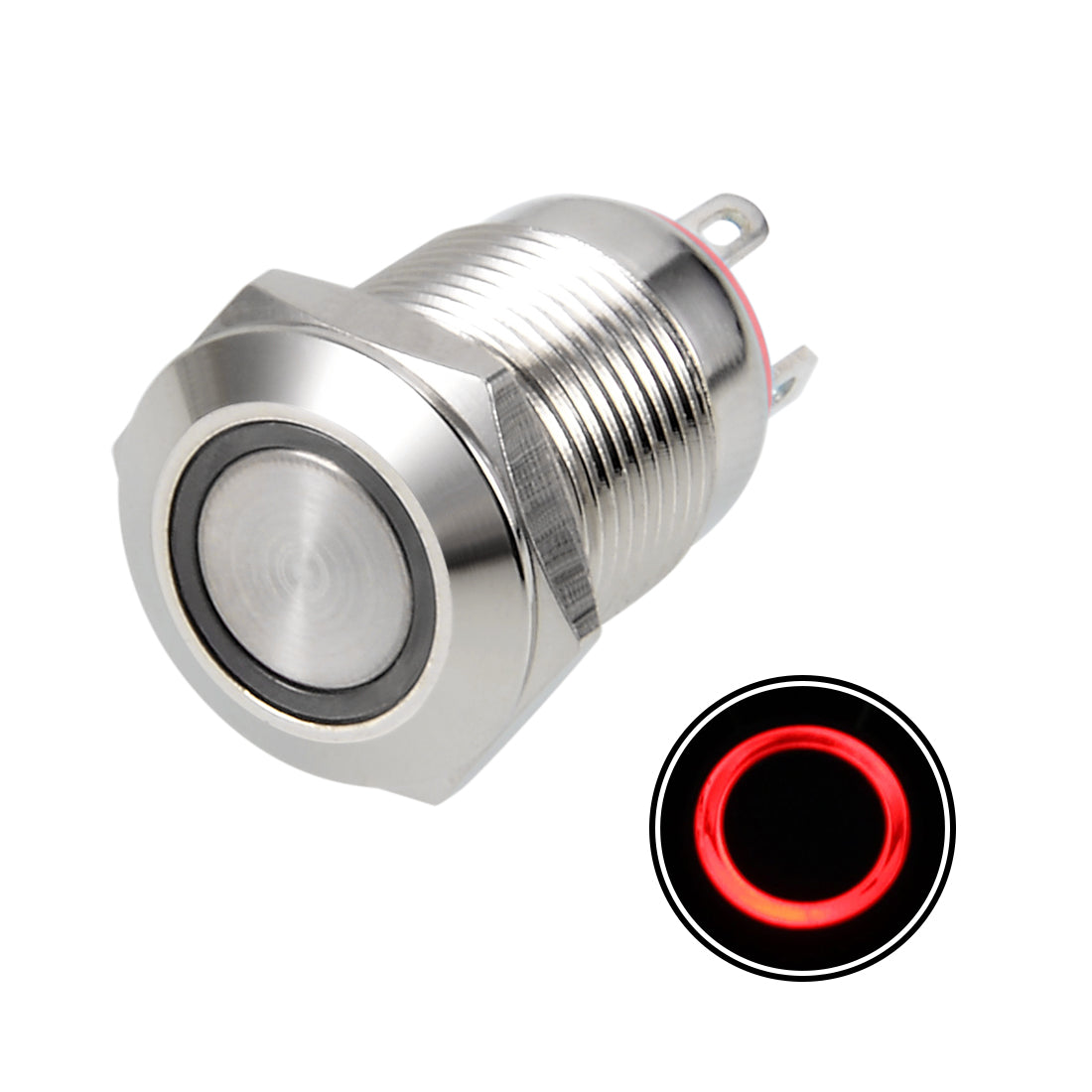 uxcell Uxcell Momentary Metal Push Button Switch Mounting Dia