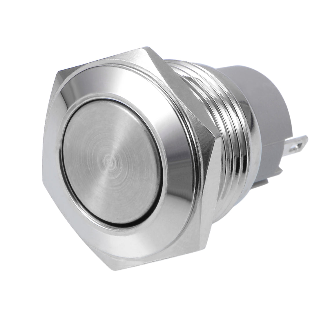 Uxcell Momentary Metal Push Button Switch 16mm Mounting Dia 2A SPST 1NO ...