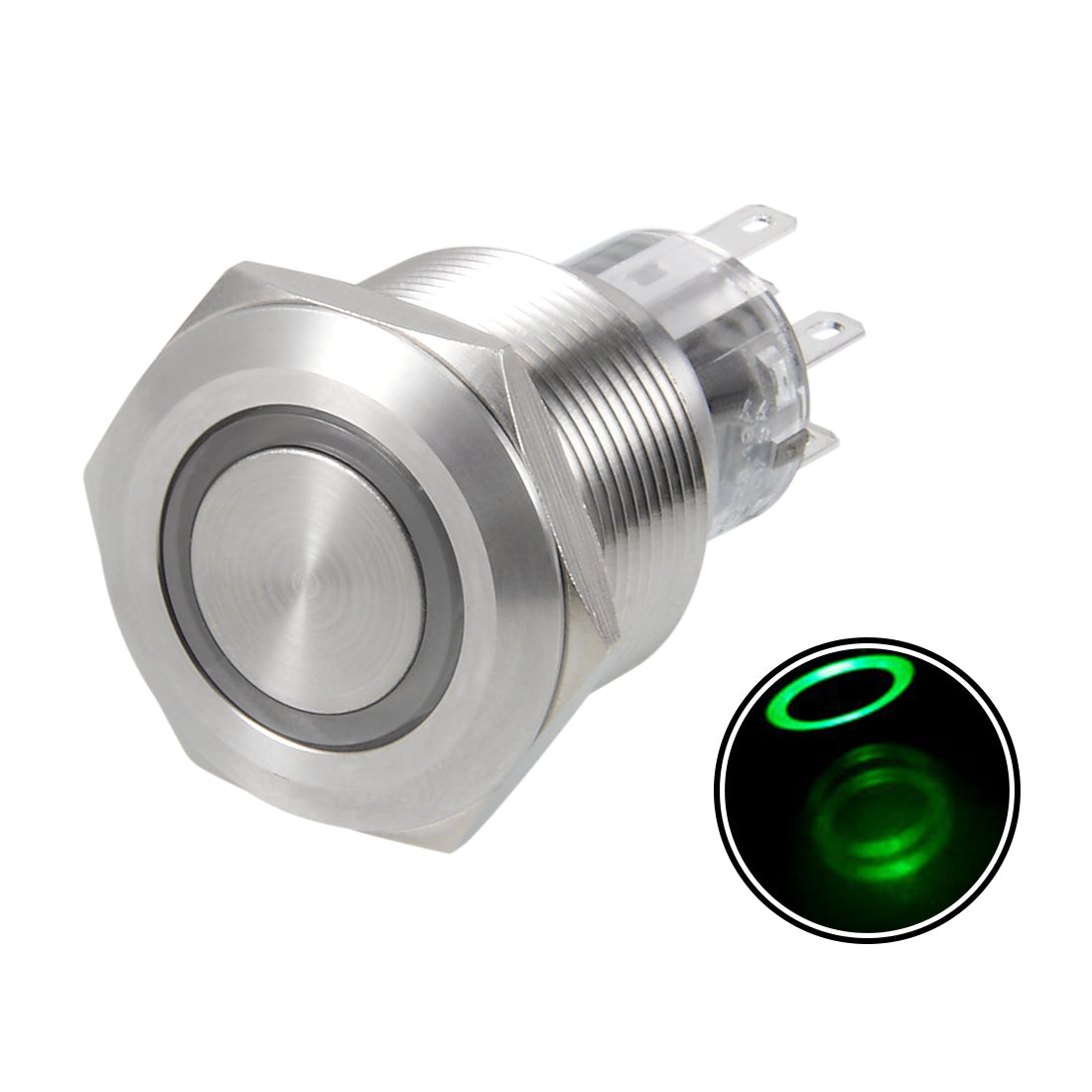 uxcell Uxcell Momentary Metal Push Button Switch Mounting Light
