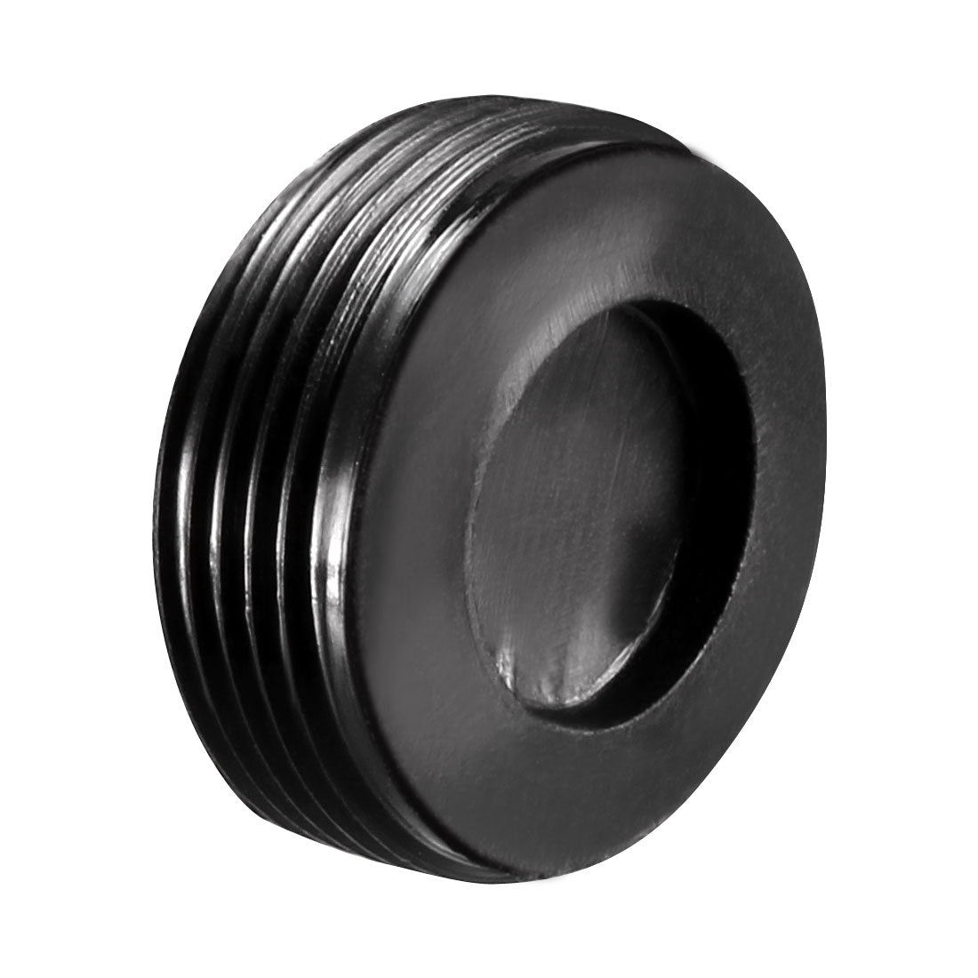 uxcell Uxcell Carbon Brush Holder Caps 18mm O.D. 6.3mm Thickness Motor Brush Cover Plastic Fitting Thread Black 2pcs
