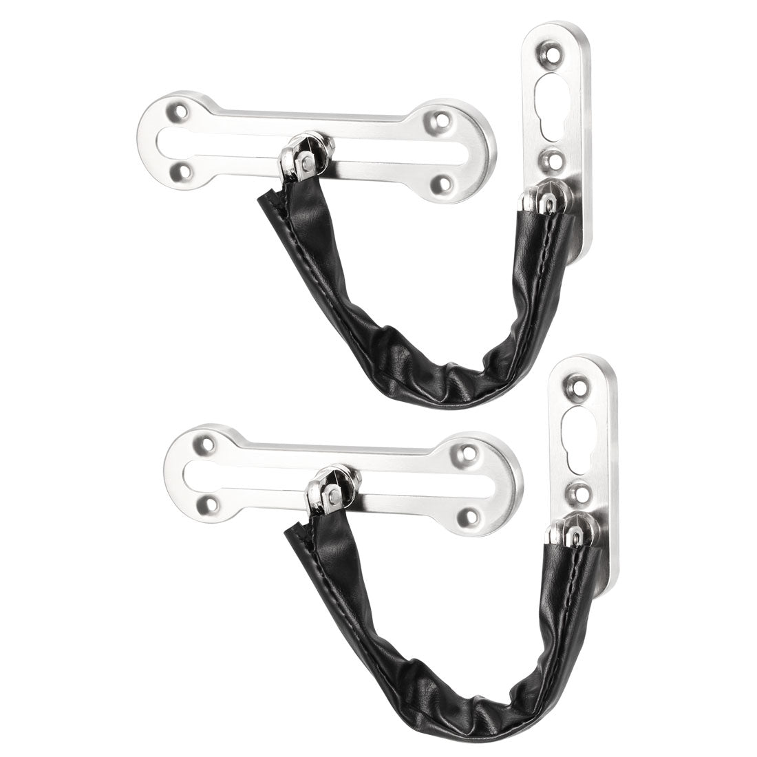uxcell Uxcell Door Lock Chain with Screws Stainless Steel Chain Lock for Door and Home Security, 2pcs
