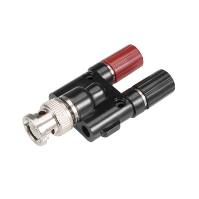 Harfington Uxcell BNC Male to Dual 4mm Banana Female Jack Socket Binding Post Adapter Connector
