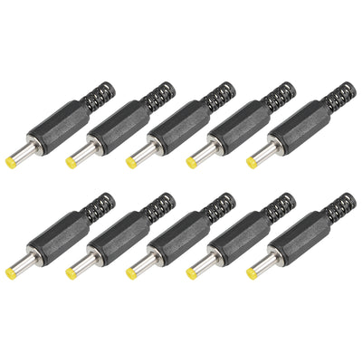 uxcell Uxcell 10 Pcs 4.0mm x 1.7mm Straight Male DC Power Jack Solder Connector Adapter