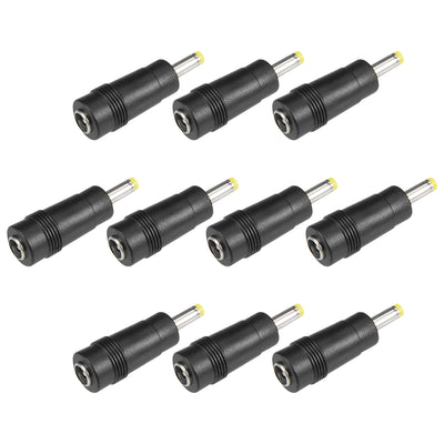 Harfington Uxcell 10 Pcs Copper DC Power Connector 5.5mmx2.1mm Female to 4.0mmx1.7mm Male Adapter