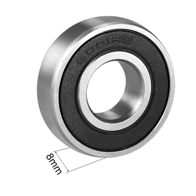 Harfington Uxcell Deep Groove Ball Bearings Metric Single Sealed Chrome Steel P0 Z2 Bearing