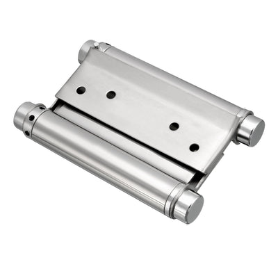 uxcell Uxcell Double Action Spring Hinge 4" Stainless Steel Brushed Heavy Load Hinges with Tension Adjustment 2 Pack