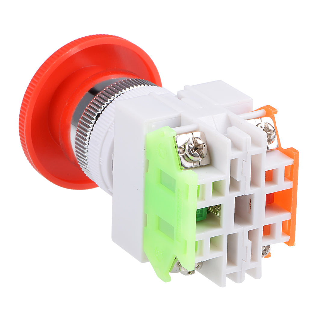 22mm Mounting Latching Emergency Stop Push Button Switch AC250V 10A 1NO 1nc Red Black 22mm Mounting Latching Emergency Stop Push Button Switch AC250V 10A 1NO 1nc Red Black