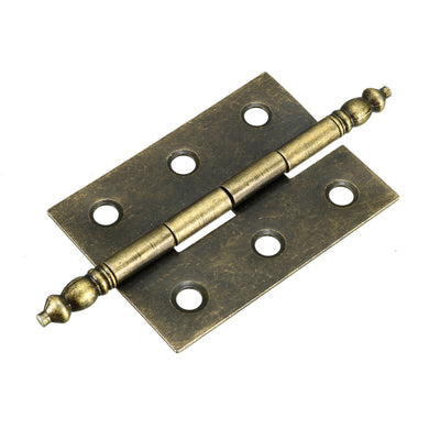 uxcell Uxcell 3.39" Antique Bronze Hinges Retro Mini Hinge Replacement with Screws 1pcs