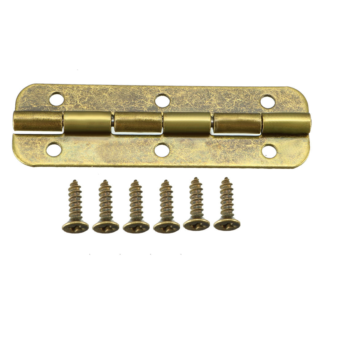 uxcell Uxcell 1.97" Antique Bronze Hinges Retro Hinge Replacement with Screws 10pcs