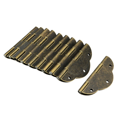 uxcell Uxcell 2.2" Antique Bronze Hinges Retro Butterfly Shape Hinge Replacement with Screws 10pcs