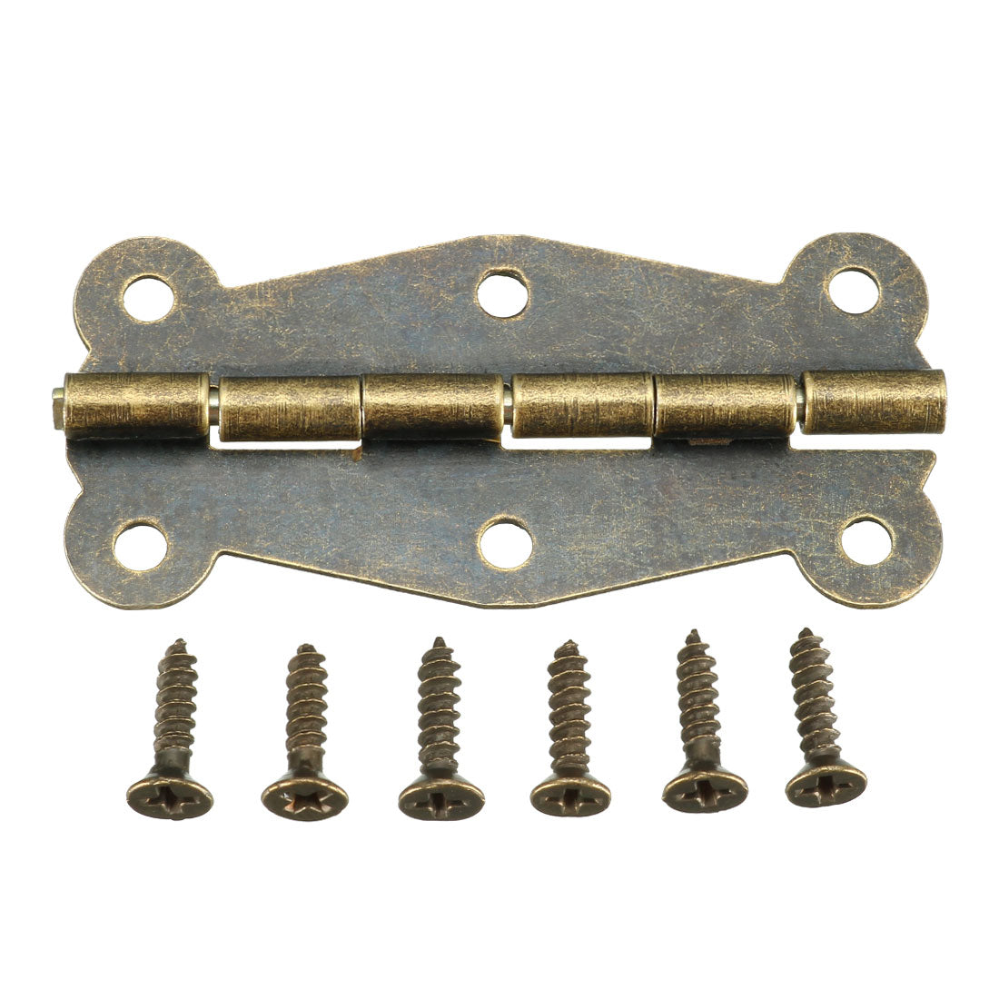 uxcell Uxcell 2" Antique Bronze Hinges Retro Butterfly Shape Hinge Replacement with Screws 20pcs