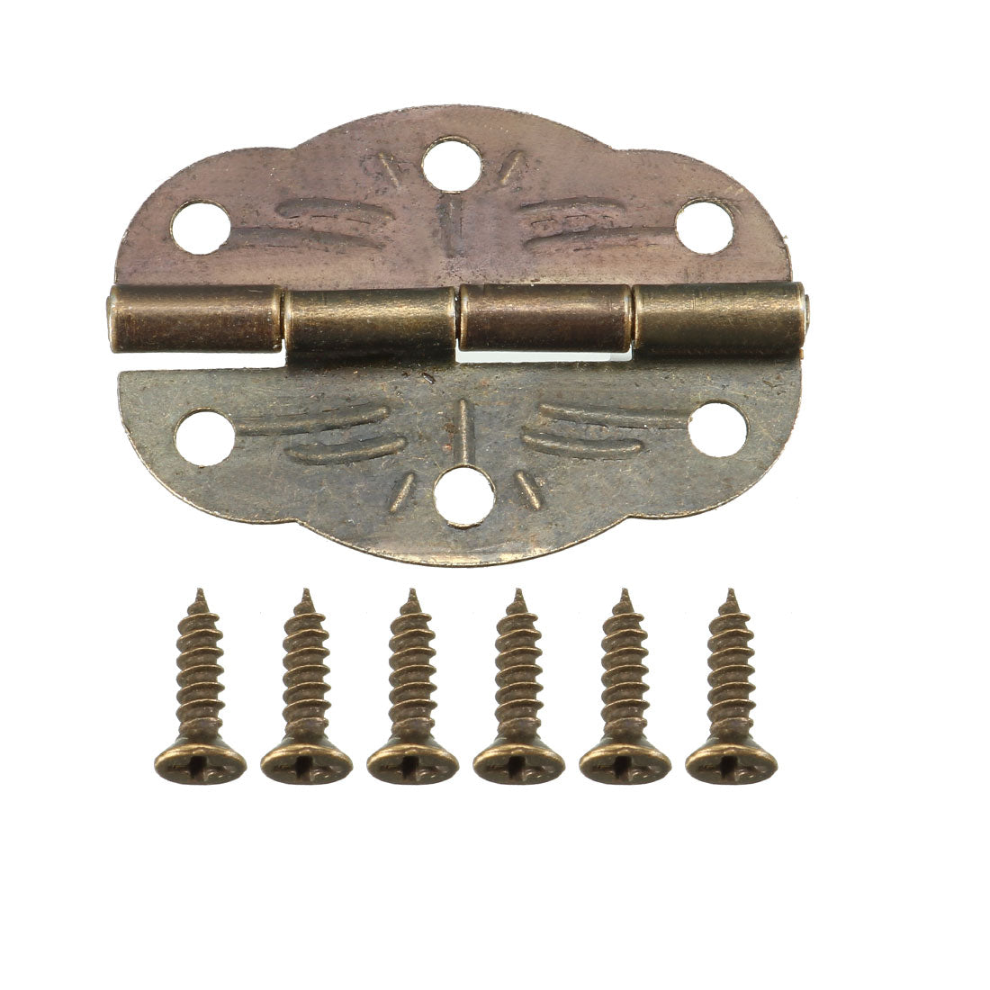 uxcell Uxcell 1.18" Antique Bronze Hinges Retro Mini Hinge Replacement with Screws 16pcs
