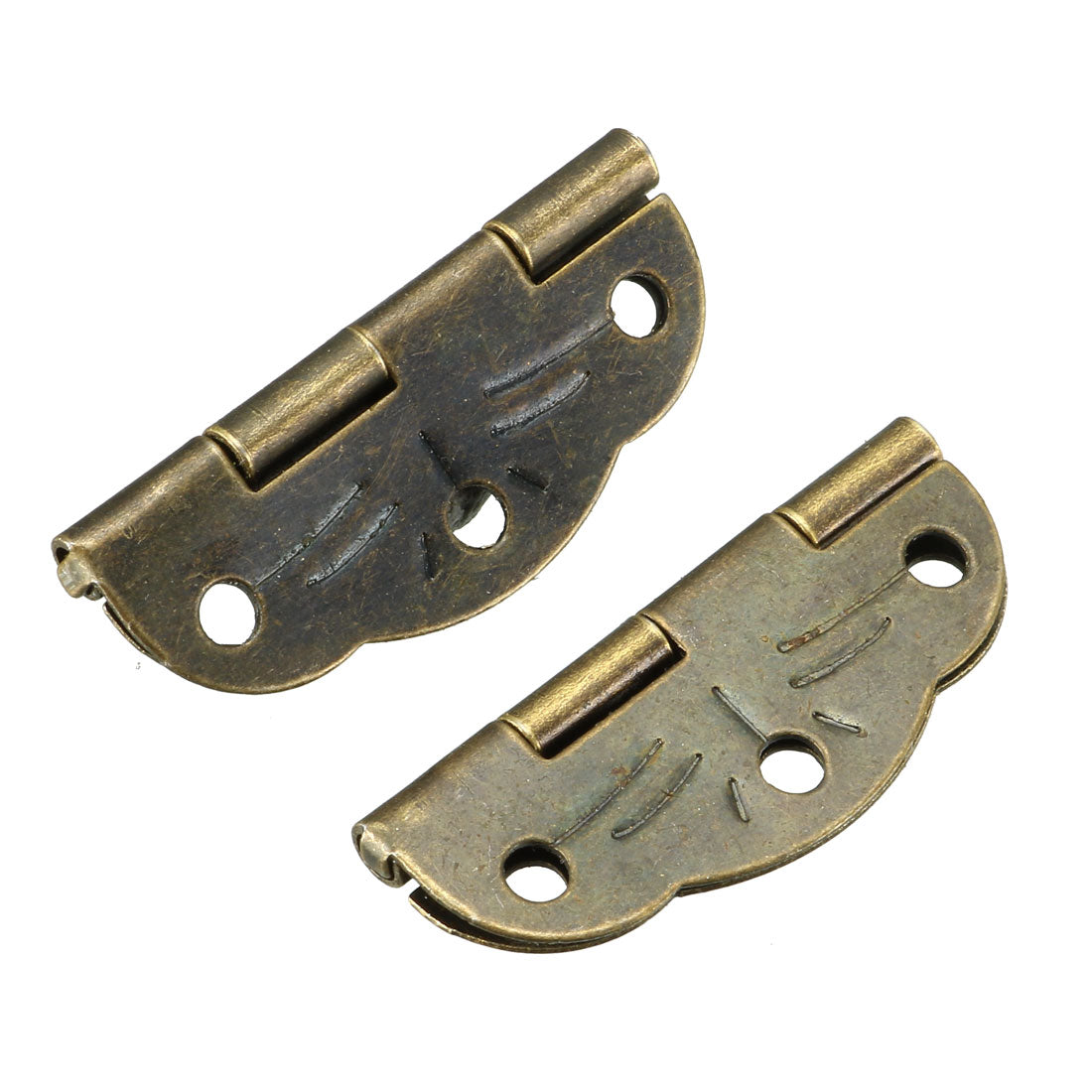 uxcell Uxcell 1.18" Antique Bronze Hinges Retro Mini Hinge Replacement with Screws 16pcs