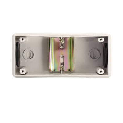 Harfington Uxcell 125x58x85mm Waterproof 2 Ways Distribution Box Circuit Breaker Protector Cover Connectors Adapters Switch Cover