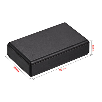 Harfington Uxcell 3Pcs 58 x 35 x 15mm Electronic Plastic DIY Junction Box Enclosure Case Black