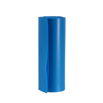 uxcell Uxcell PVC Heat Shrink Tubing 103mm Flat Width Heat Shrink Wrap Tube for 18650 Power Supplies 1 Meter Length, Blue
