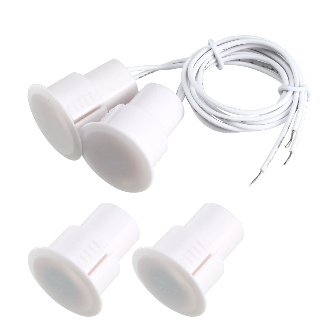 uxcell Uxcell 2pcs RC-36 NC Recessed Wired Security Window Door Contact Sensor Alarm Magnetic Reed Switch White
