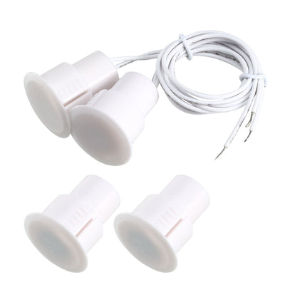 Harfington Uxcell 2pcs RC-36 NC Recessed Wired Security Window Door Contact Sensor Alarm Magnetic Reed Switch White