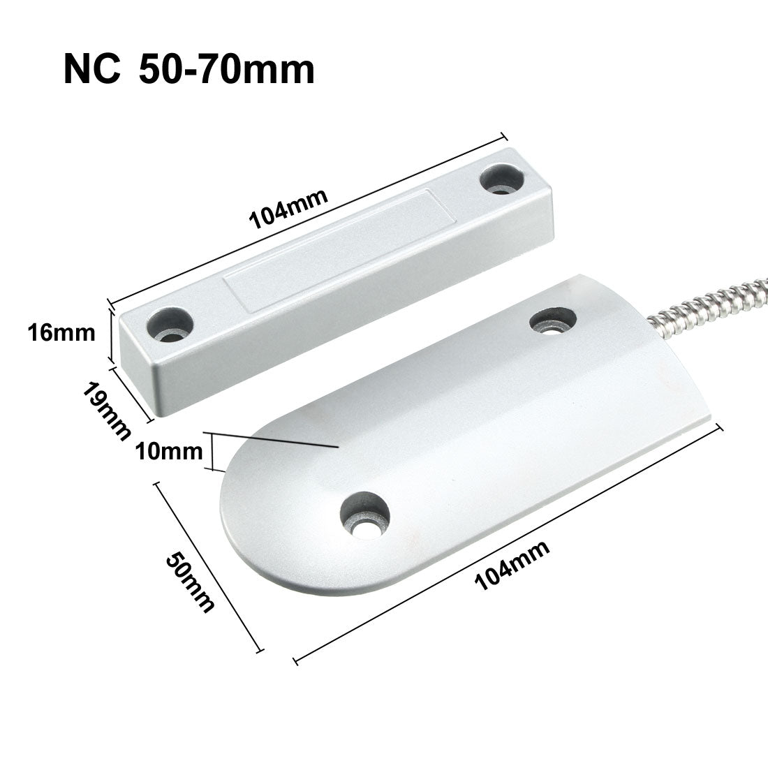 uxcell Uxcell OC-60B NC Nomally Closed Alarm Security Rolling Gate Garage Door Contact Magnetic Reed Switch