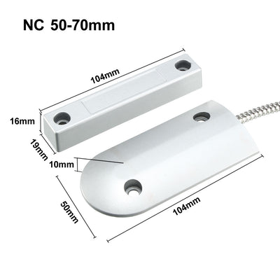 Harfington Uxcell OC-60B NC Nomally Closed Alarm Security Rolling Gate Garage Door Contact Magnetic Reed Switch