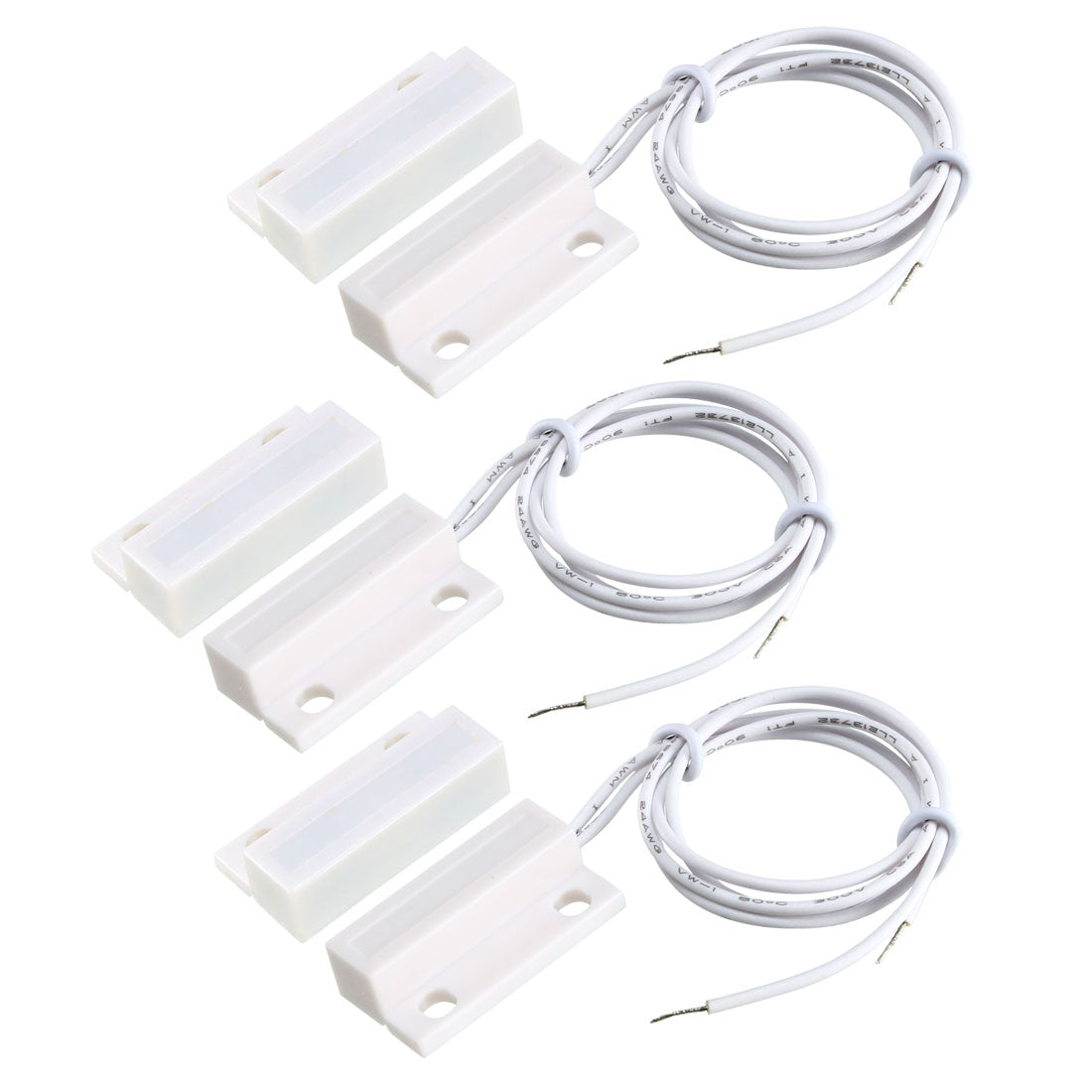 uxcell Uxcell 30pcs MC-38 Surface Mount Wired NC Door Sensor Alarm Magnetic Reed Switch White