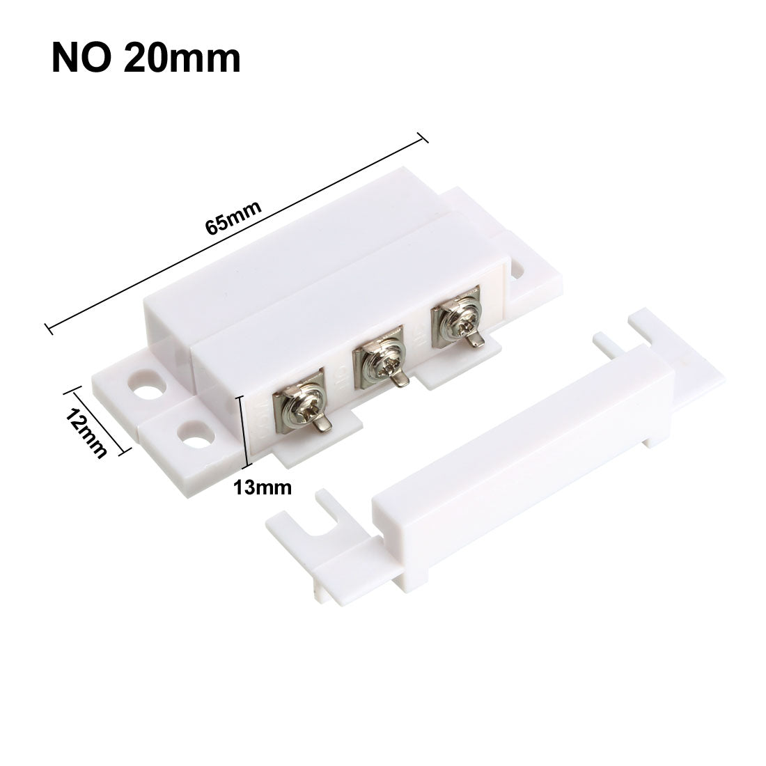 uxcell Uxcell 3pcs MC-31 Surface Mount Wired NO+NC Door Contact Sensor Alarm Magnetic Reed Switch White