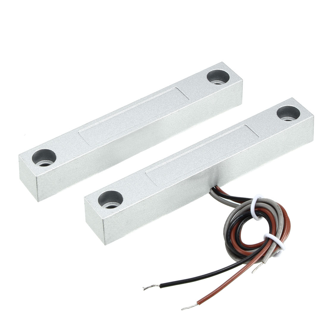 uxcell Uxcell MC-58 NC+NO Alarm Security Rolling Gate Garage Door Contact Magnetic Reed Switch Silver Gray