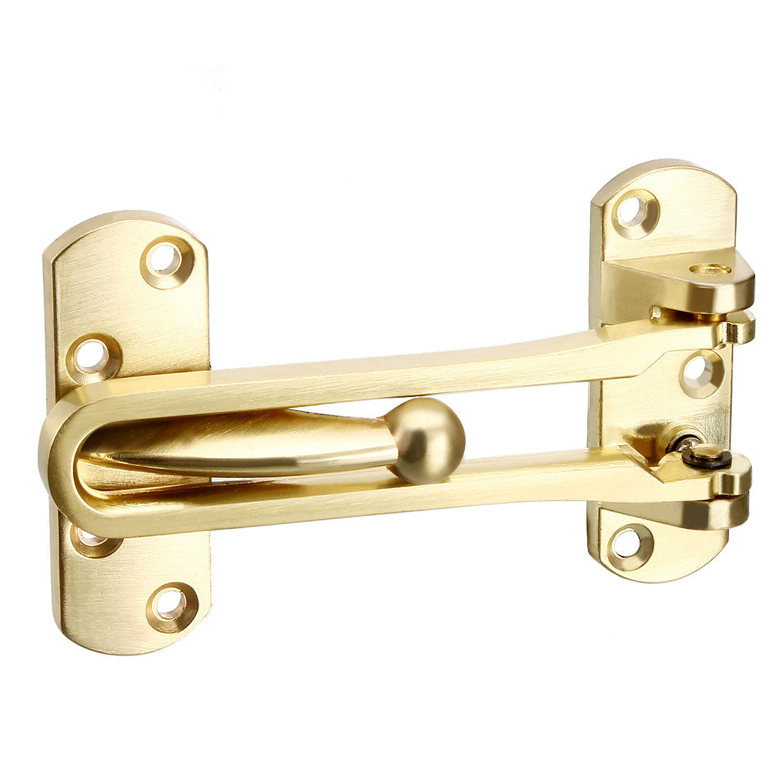 uxcell Uxcell Swing Bar Lock for Hinged Swing Secondary Security Lock for Door and Home Security, 4.13" Bar Length, Golden, Zinc Alloy, 1pc