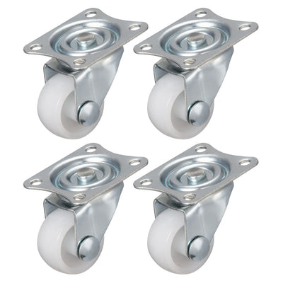 Harfington Uxcell 2 Inch Swivel Caster Wheels PP 360 Degree Top Plate Mounted Caster Wheel 66lb Capacity 4 Pcs
