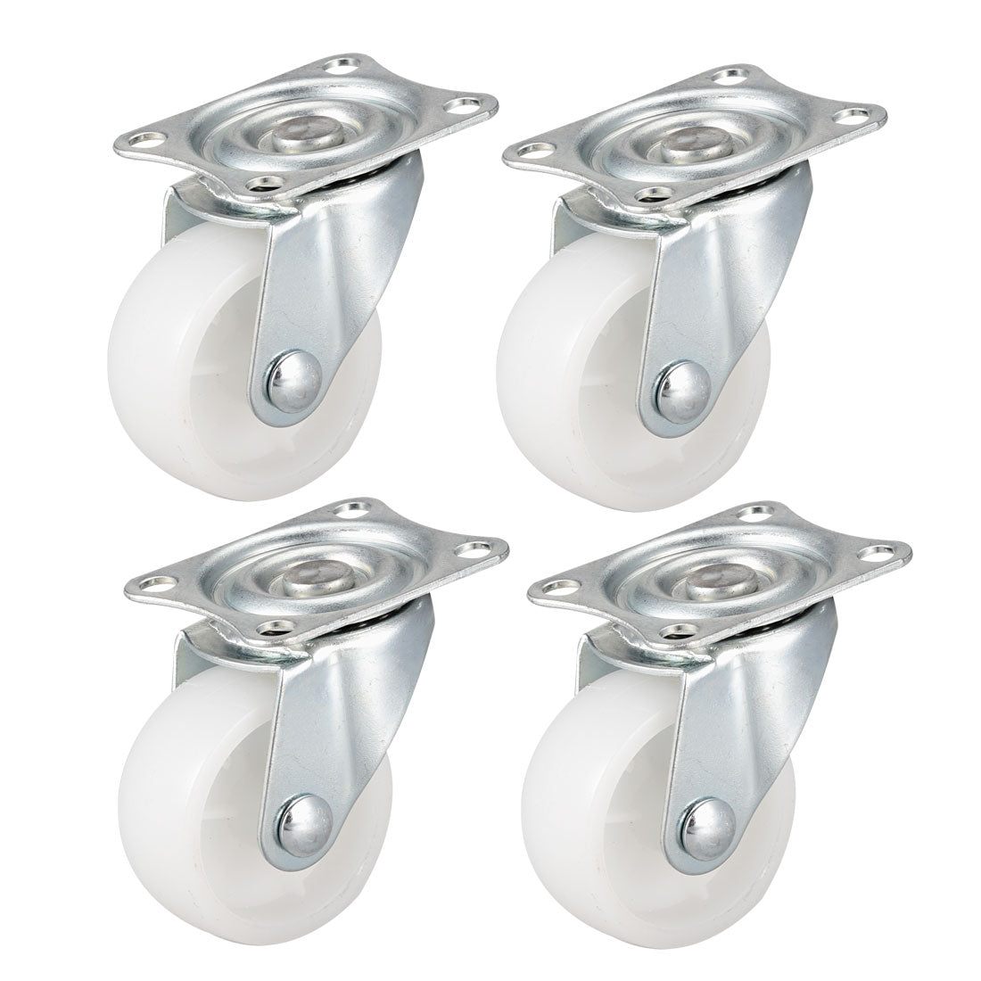 Uxcell Uxcell 2 Inch Swivel Caster Wheels PP 360 Degree Top Plate Mounted Caster Wheel 66lb Capacity 4 Pcs